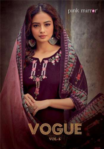 Pink Mirror Vogue vol 6 Viscose Kurtis with Pant and Dupatta