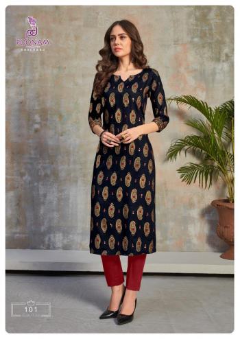 Poonam designer Meenakari Foil print Casual wear kurtis