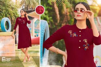 Poorvi Designer Queen vol 2 Rayon kurtis wholesaler