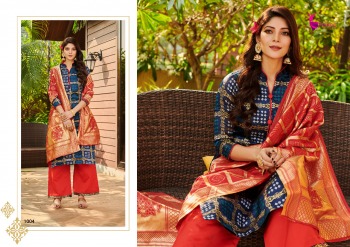 Prince textile Bandhani Jacquard Silk Dress wholesale price