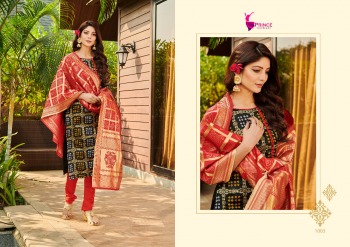 Prince textile Bandhani Jacquard Silk Dress wholesale price