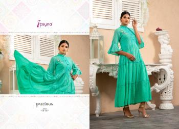 Psyna Precious vol 2 Cotton Long party wear kurtis wholesaler