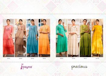 Psyna Precious vol 2 Cotton Long party wear kurtis wholesaler