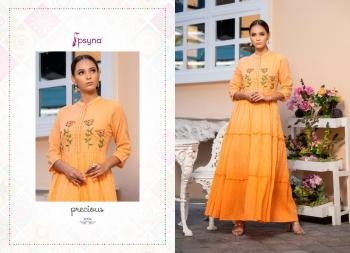 Psyna Precious vol 2 Cotton Long party wear kurtis wholesaler