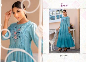 Psyna Precious vol 2 Cotton Long party wear kurtis wholesaler