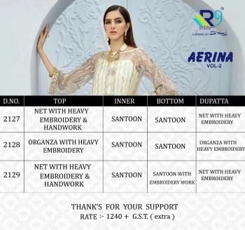 R9 Aarina vol 2 Net work pakistani Suits wholesaler