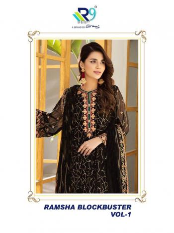 R9 Designer Ramsha Block buster vol 1 Pakistani Suits wholesaler