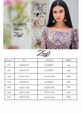 Ramsha Zeeya Georgette pakistani Suits wholesaler