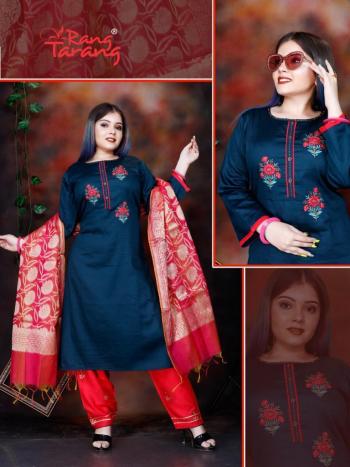 Rang-Tarang-Looks-Jam-Satin-kurtis-with-Palazzo-and-Dupatta-3