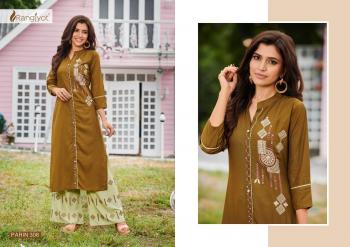 Rangjyot Parin vol 3 Rayon kurtis with palazzo wholesaler