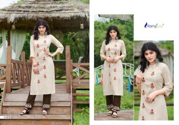 Rangjyot Riddhi vol 1 regular wear kurtis with Pant wholesaler