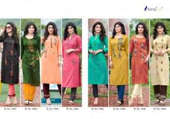 Rangjyot Riddhi vol 1 regular wear kurtis with Pant wholesaler