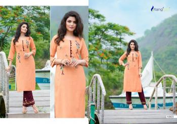 Rangjyot Riddhi vol 1 regular wear kurtis with Pant wholesaler