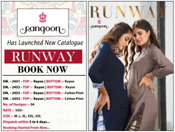 Rangoon Runway Kurtis with Plazzo catalog wholesale Price