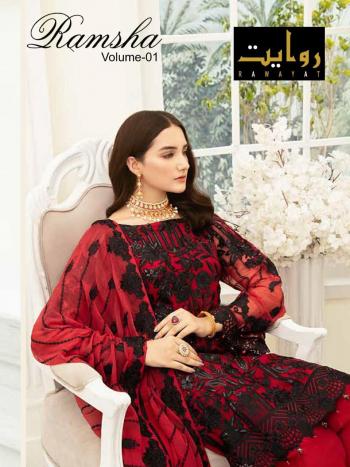 Rawayat Ramsha vol 1 Georgette Pakistani Suits Wholesaler