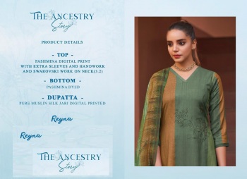 Reyna The Ancestry Story Pashmina Woollen salwar Kameez wholesaler