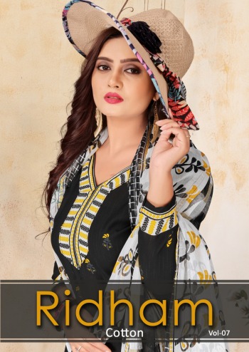 Ridham cotton vol 7 cotton patiyala dress material