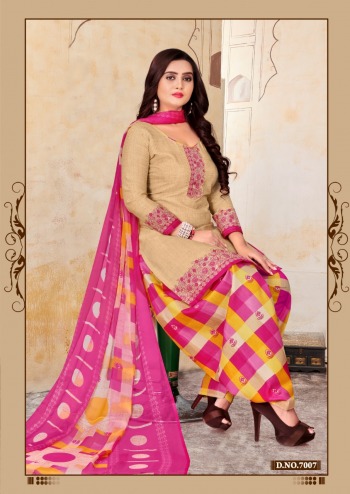 Ridham cotton vol 7 cotton patiyala dress material