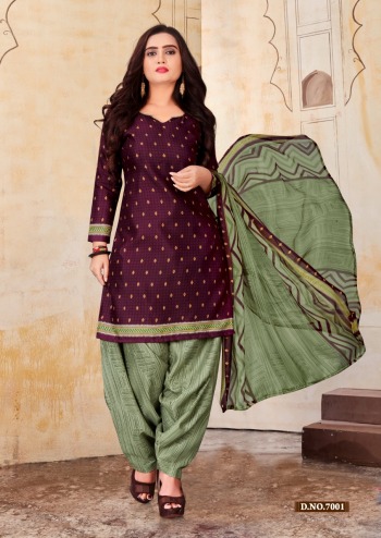 Ridham cotton vol 7 cotton patiyala dress material