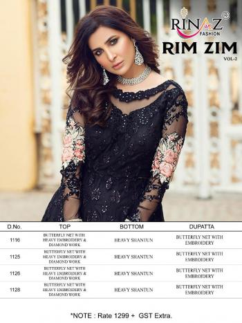 Rinaz Fashion Rim Zim vol 2 Net work pakistani Suits