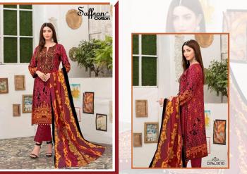 Saffron Cotton Gulzar Karachi Queen vol 5 Pakistani dress Material