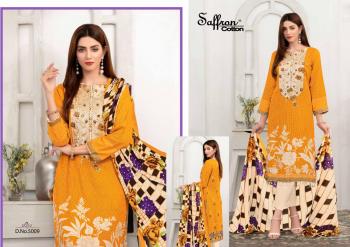 Saffron Cotton Gulzar Karachi Queen vol 5 Pakistani dress Material