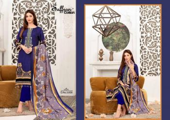 Saffron Cotton Gulzar Karachi Queen vol 5 Pakistani dress Material