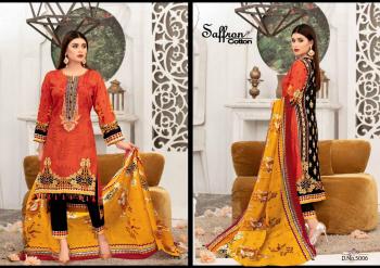 Saffron Cotton Gulzar Karachi Queen vol 5 Pakistani dress Material