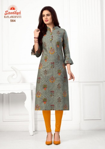 Sandhya kalakruti vol 18 Cotton kurtis catalog wholesaler