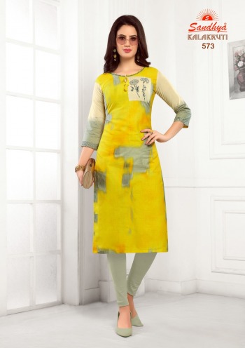 Sandhya kalakruti vol 18 Cotton kurtis catalog wholesaler