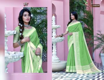 Sangam Floral Linen Saree buy wholesale price