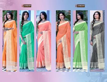 Sangam Floral Linen Saree buy wholesale price