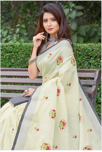 Sangam Print Amyra vol 2 Linen Saree wholesaler