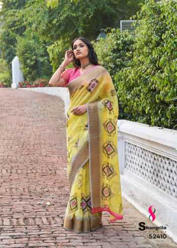 Shangrila Naina Linen Cotton Saree wholesaler