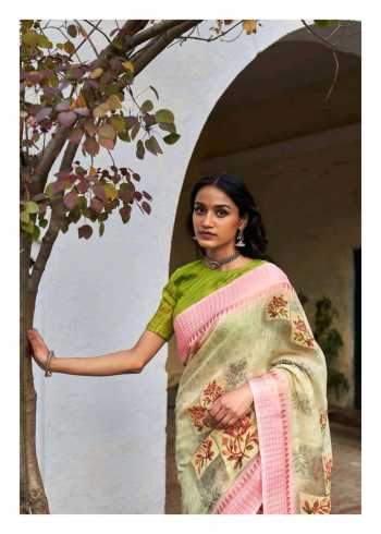 Shangrila Naina Linen Cotton Saree wholesaler