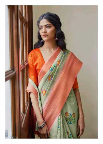 Shangrila Naina Linen Cotton Saree wholesaler