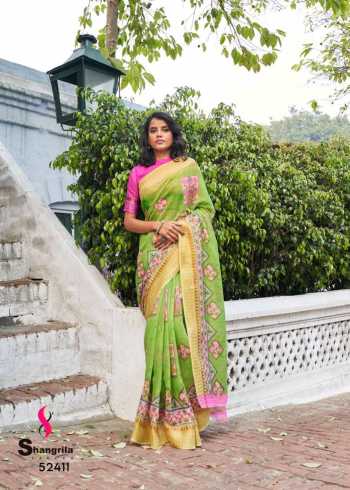 Shangrila Naina Linen Cotton Saree wholesaler