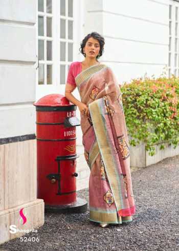 Shangrila Naina Linen Cotton Saree wholesaler