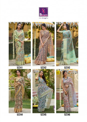 Shangrila Niharika Digital Soft linen Saree buy wholesale Price