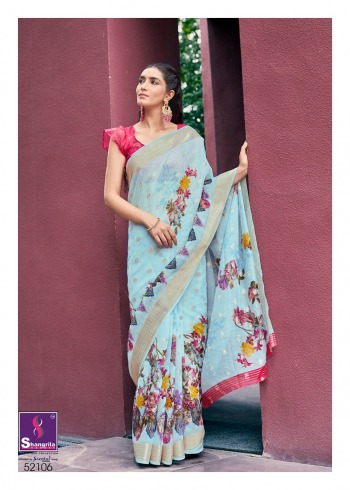 Shangrila Senorita vol 3 Linen Saree buy wholesale price