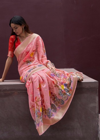 Shangrila Senorita vol 3 Linen Saree buy wholesale price