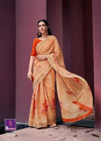 Shangrila Senorita vol 3 Linen Saree buy wholesale price