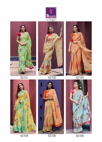 Shangrila Senorita vol 3 Linen Saree buy wholesale price