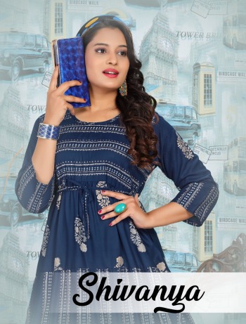 Shivanya Rayon anarkali Kurtis wholesaler