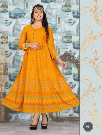 Shivanya Rayon anarkali Kurtis wholesaler