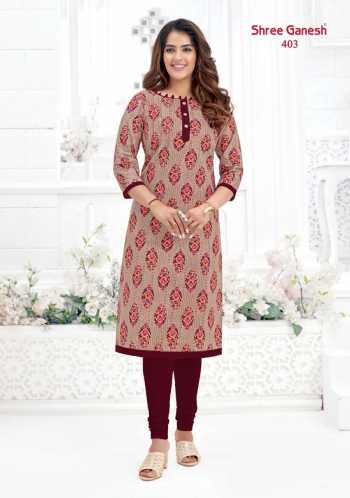 Shree ganesh Prachi vol 4 Cotton kurtis wholesaler