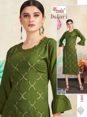 Smylee Dulari Rayon kurtis wholesaler