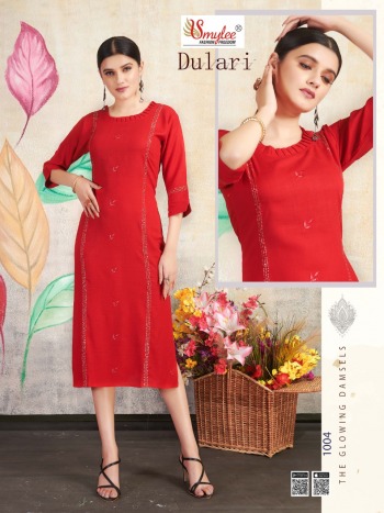 Smylee Dulari Rayon kurtis wholesaler