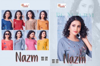 Smylee Nazm kurtis with pant catalog wholesaler