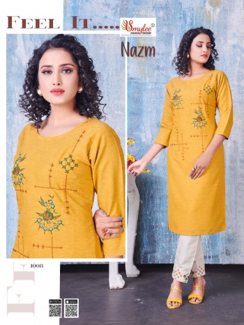 Smylee Nazm kurtis with pant catalog wholesaler